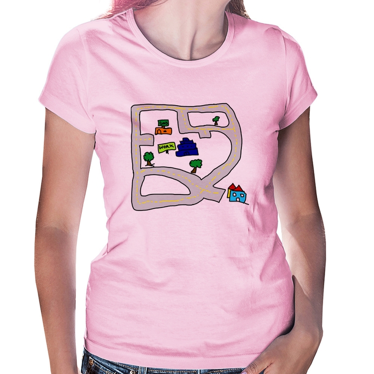 Baby Look Kids Road - Rosa Bebê