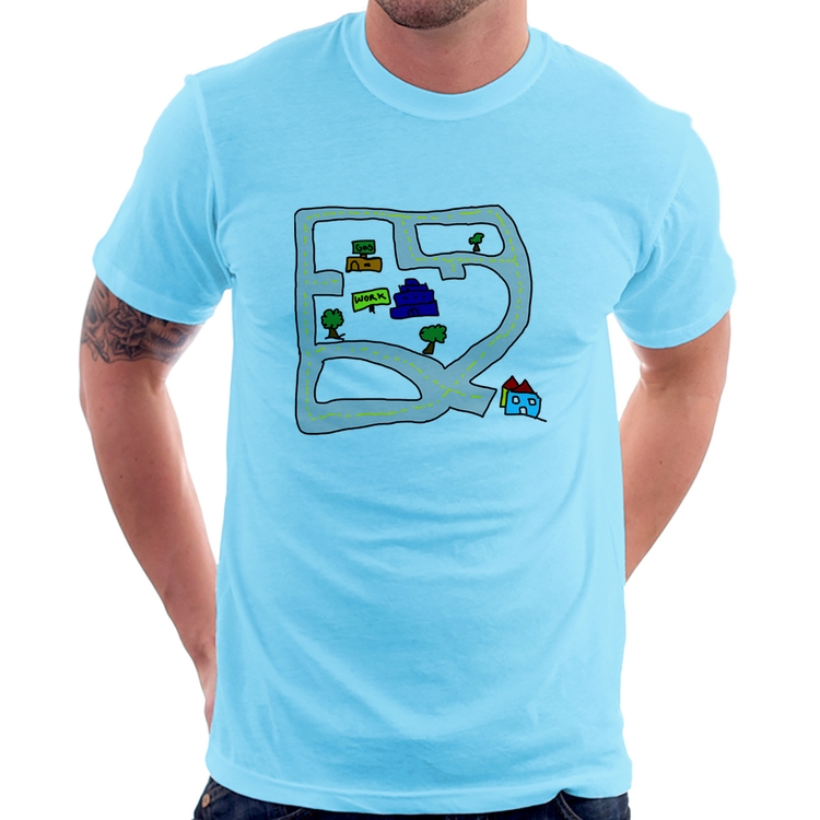 Camiseta Kids Road - Azul Bebê