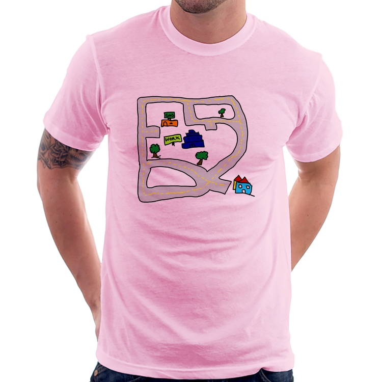 Camiseta Kids Road - Rosa Bebê
