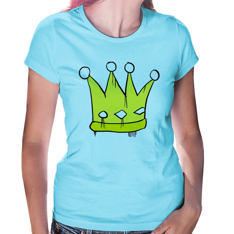 Baby Look King and Queen Crown - Azul Bebê