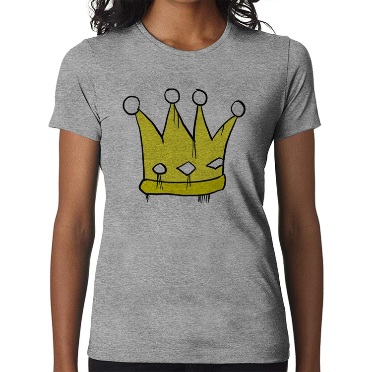 Baby Look King and Queen Crown - Cinza