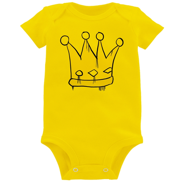 Body Bebê King and Queen Crown - Amarelo