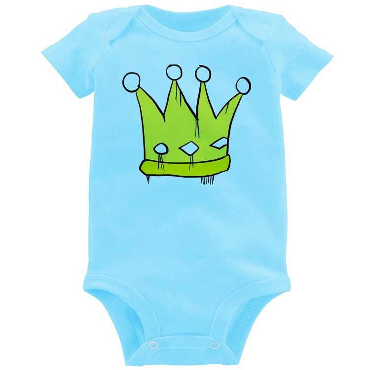 Body Bebê King and Queen Crown - Azul Bebê