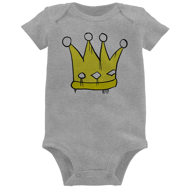 Body Bebê King and Queen Crown - Cinza