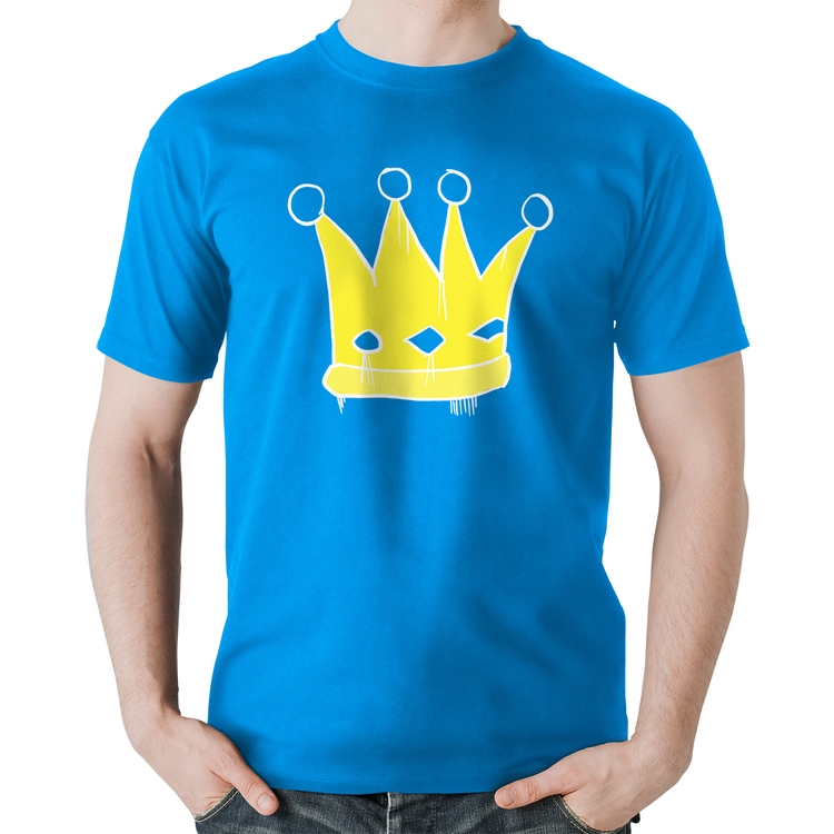 Camiseta Algodão King and Queen Crown - Azul