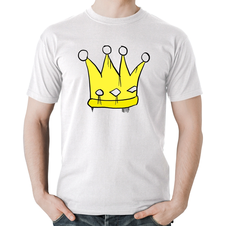 Camiseta Algodão King and Queen Crown - Branca