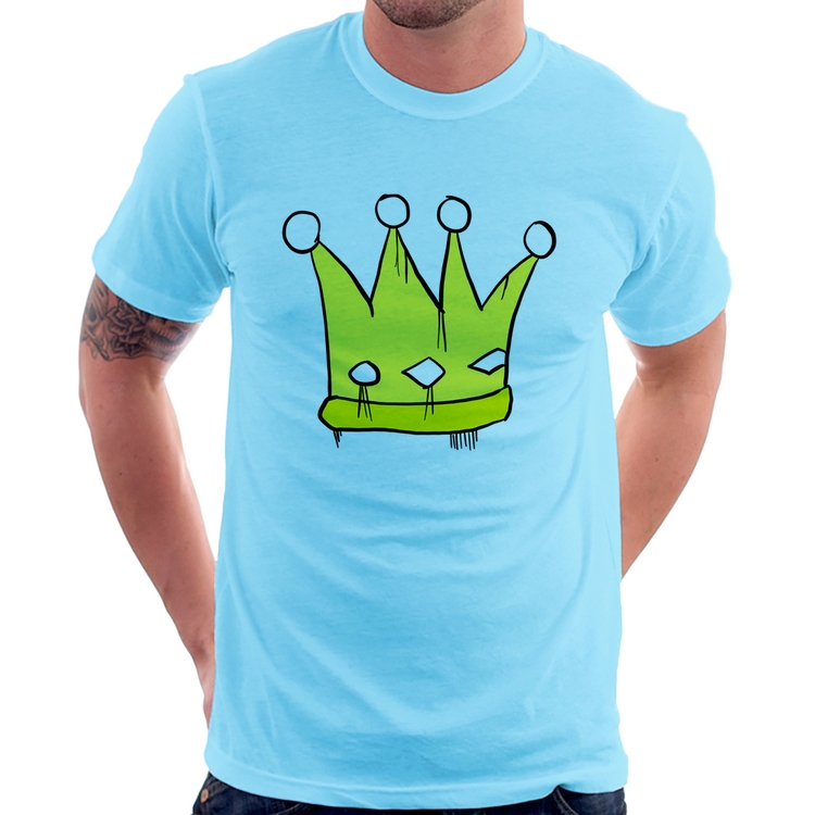 Camiseta King and Queen Crown - Azul Bebê