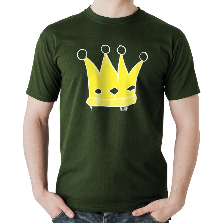 Camiseta Algodão King and Queen Crown - Musgo