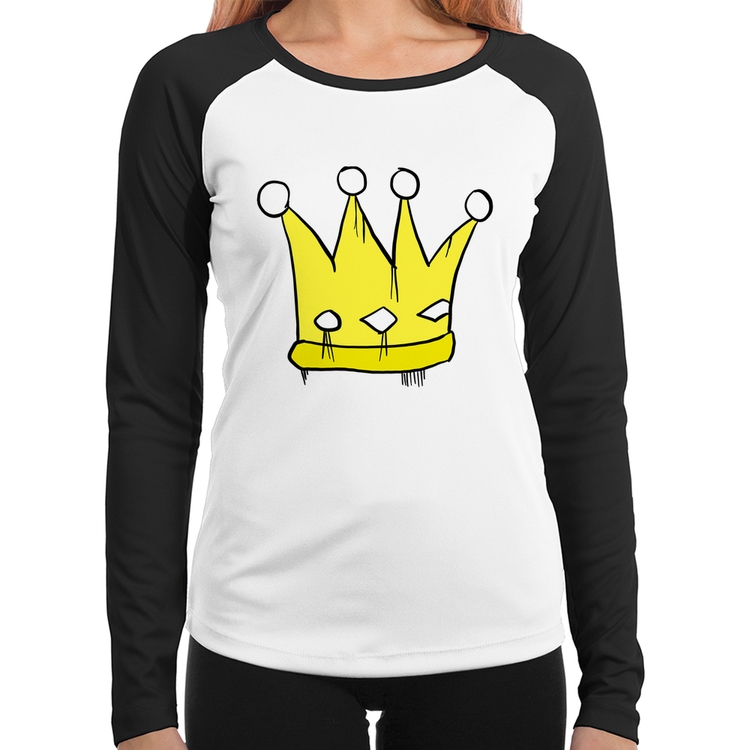 Baby Look Raglan King and Queen Crown Manga Longa