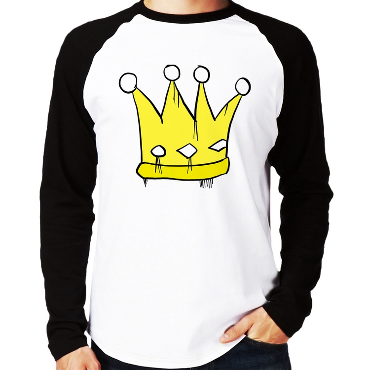 Camiseta Raglan King and Queen Crown Manga Longa
