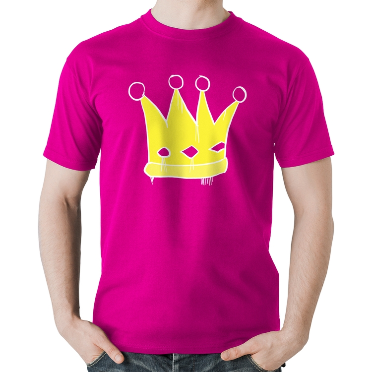 Camiseta Algodão King and Queen Crown - Rosa