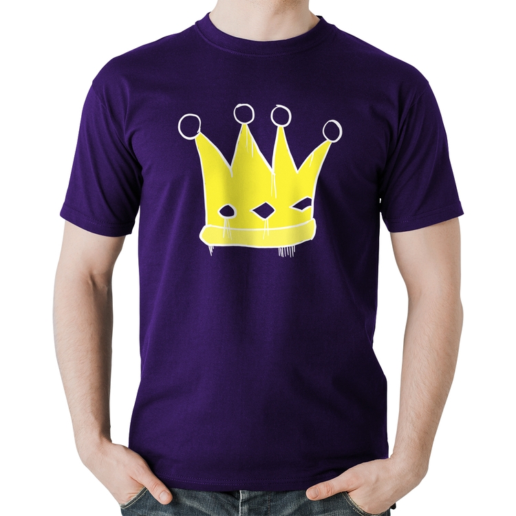 Camiseta Algodão King and Queen Crown - Roxa