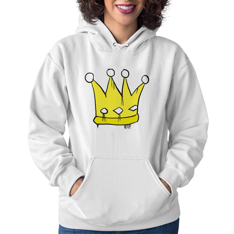 Moletom Feminino King and Queen Crown - Branco