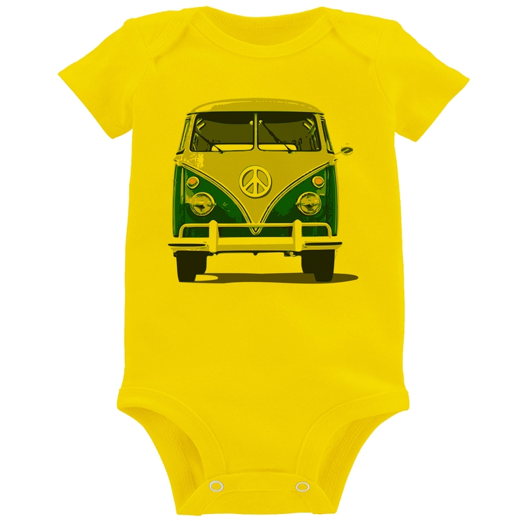 Body Bebê Kombi Vintage - Amarelo