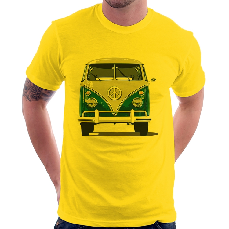 Camiseta Kombi Vintage - Amarela