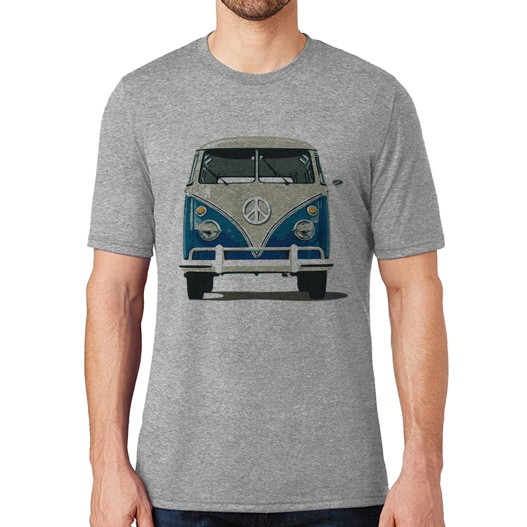 Camiseta Kombi Vintage - Cinza