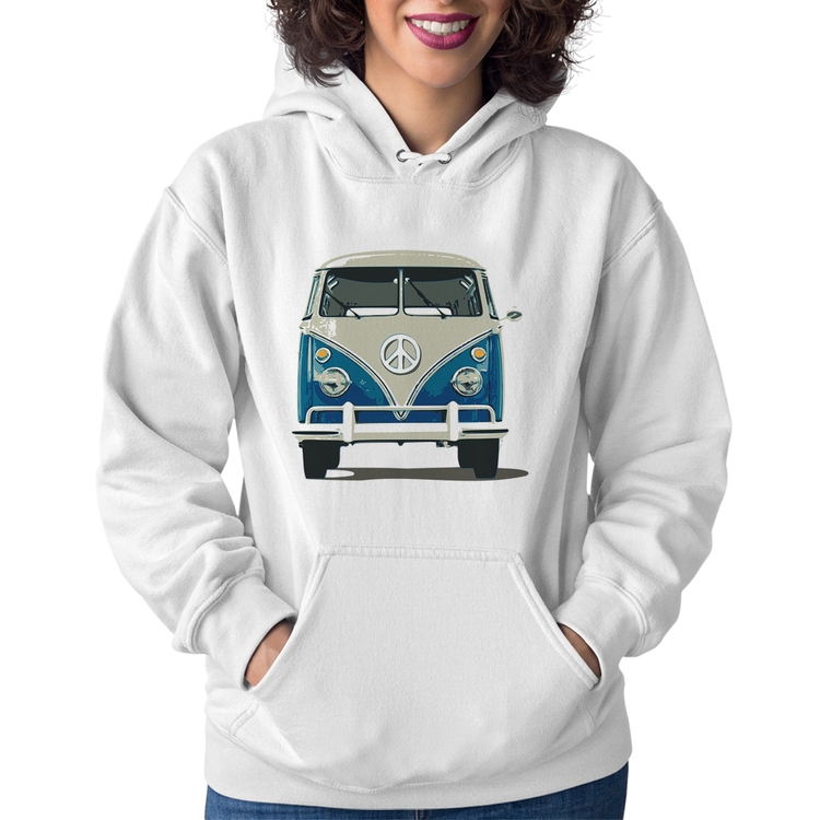 Moletom Feminino Kombi Vintage - Branco