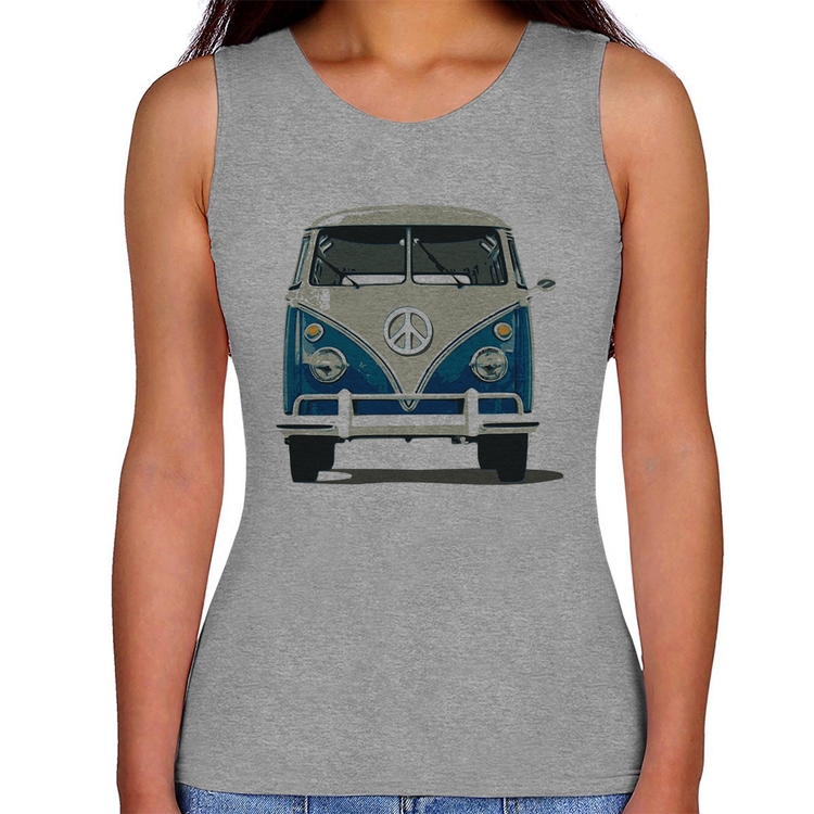 Regata Feminina Kombi Vintage - Cinza