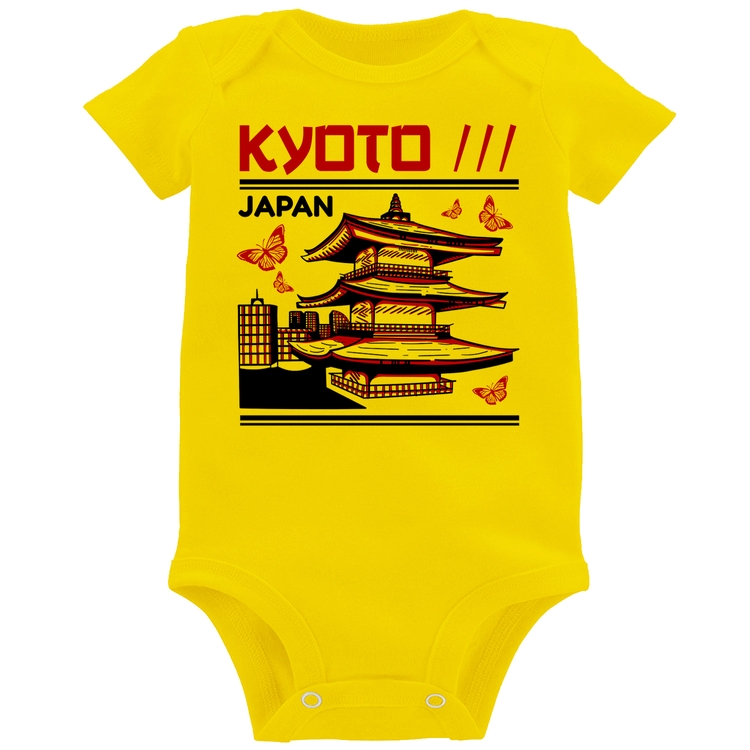 Body Bebê Kyoto Japan - Amarelo