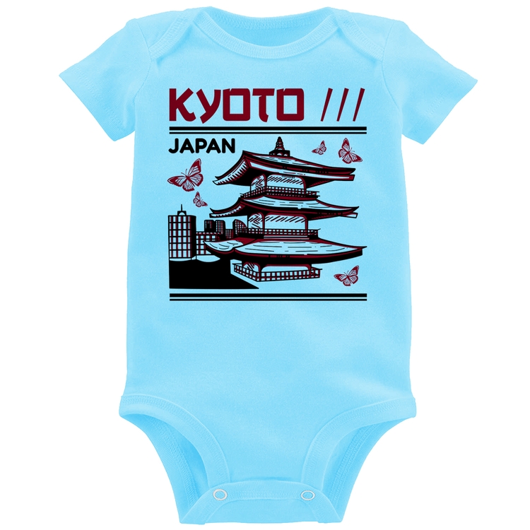 Body Bebê Kyoto Japan - Azul Bebê