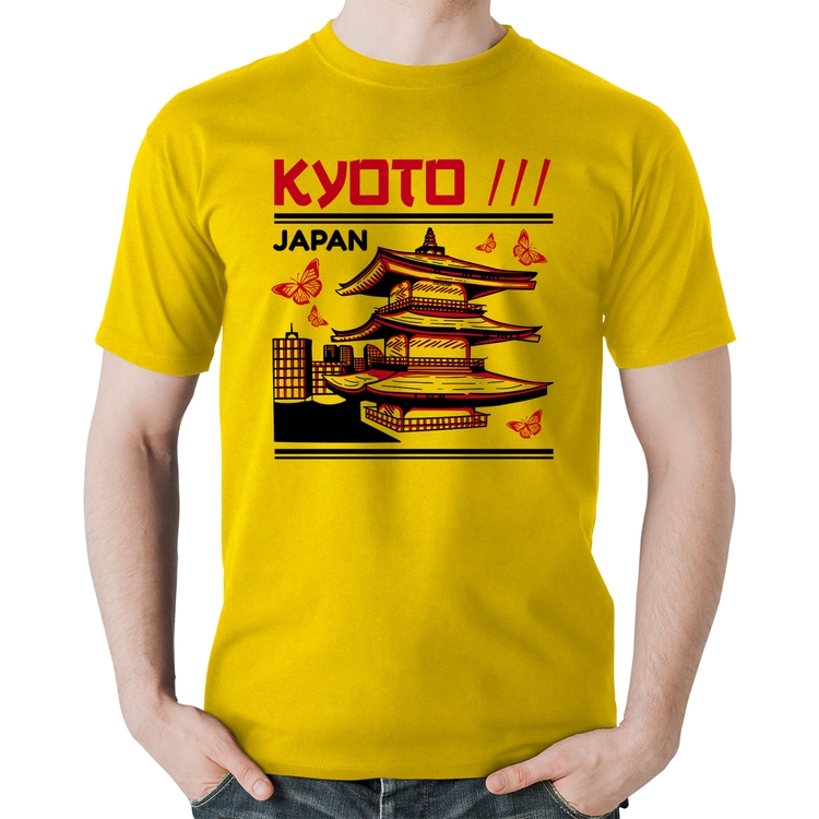 Camiseta Algodão Kyoto Japan - Amarela