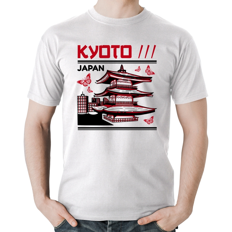 Camiseta Algodão Kyoto Japan - Branca