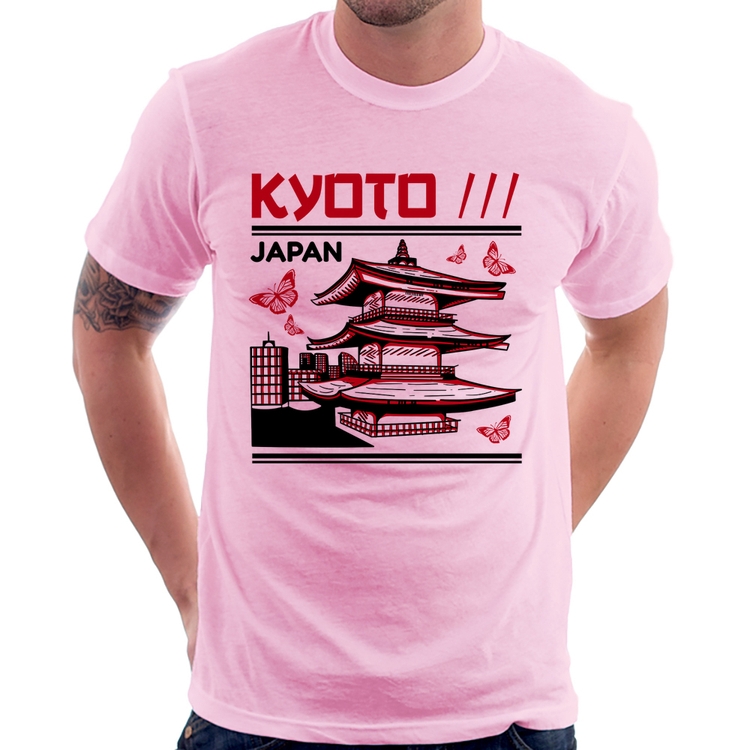 Camiseta Kyoto Japan - Rosa Bebê