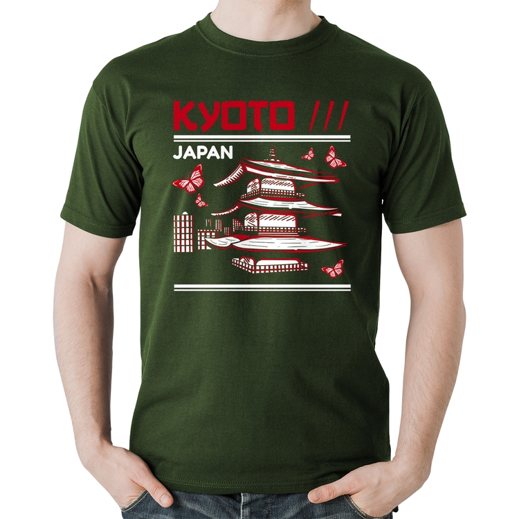 Camiseta Algodão Kyoto Japan - Musgo