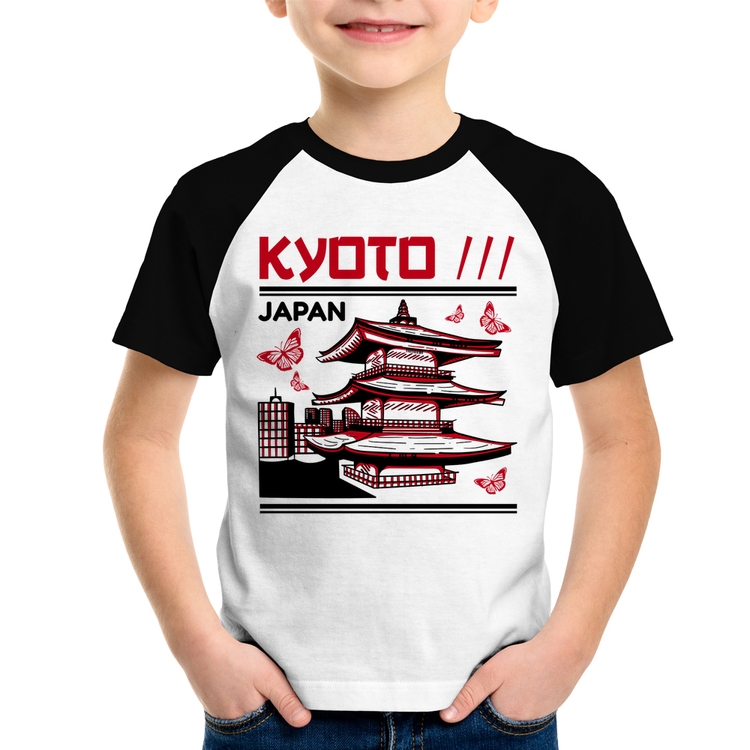 Camiseta Raglan Infantil Kyoto Japan
