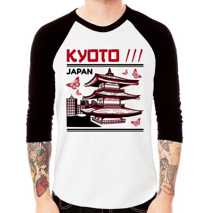 Camiseta Raglan Kyoto Japan Manga 3/4