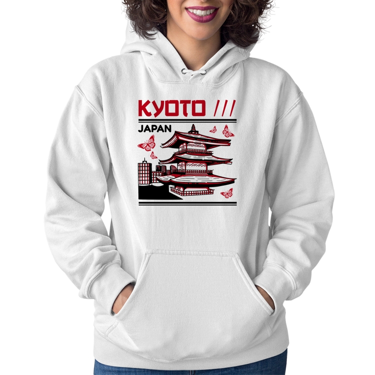 Moletom Feminino Kyoto Japan - Branco