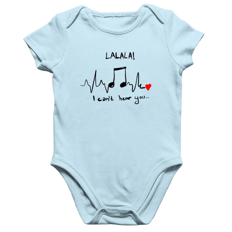 Body Bebê Algodão La La Lá - Azul Bebê