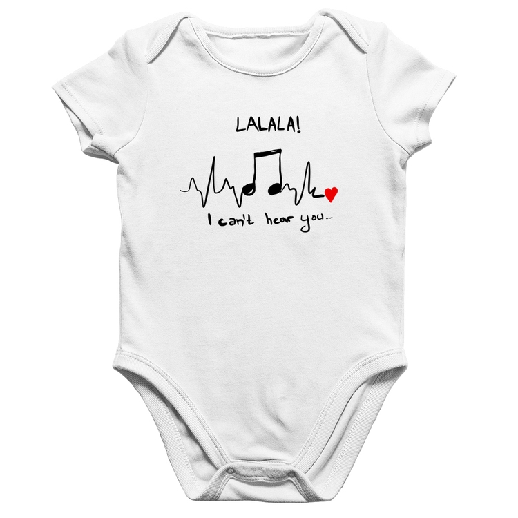 Body Bebê Algodão La La Lá - Branco