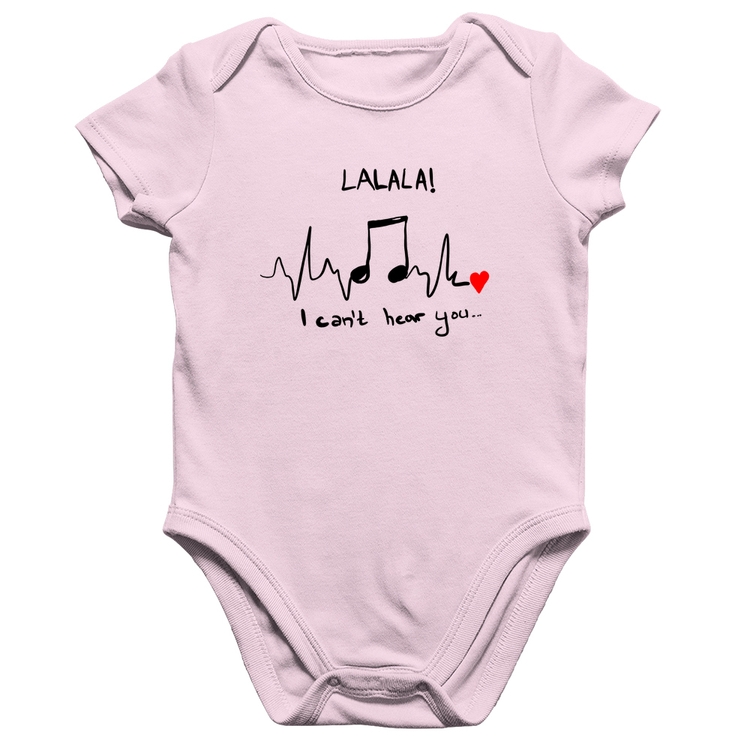 Body Bebê Algodão La La Lá - Rosa Bebê