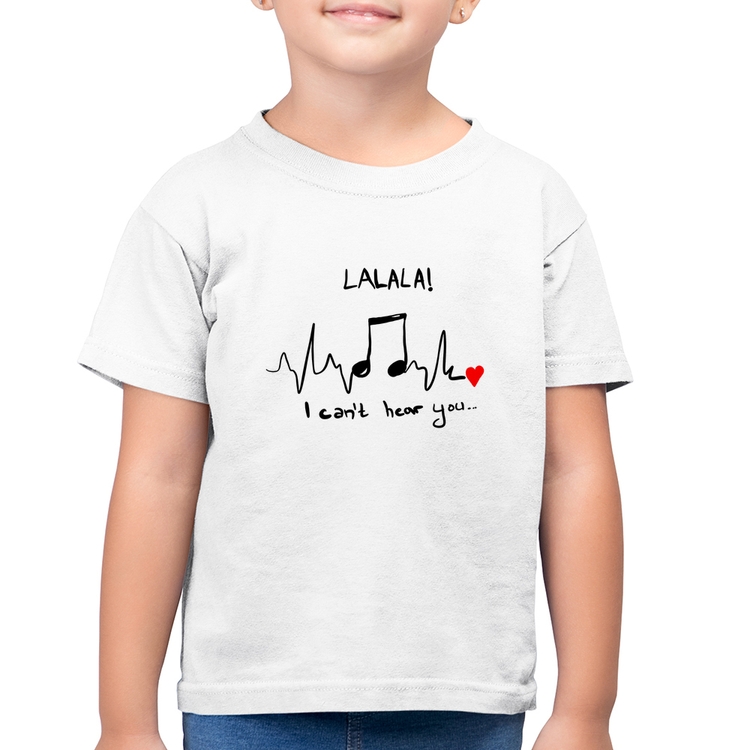 Camiseta Algodão Infantil La La Lá - Branca