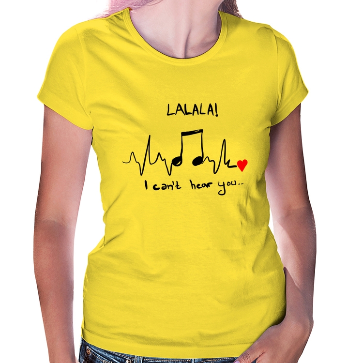 Baby Look La La Lá - Amarela