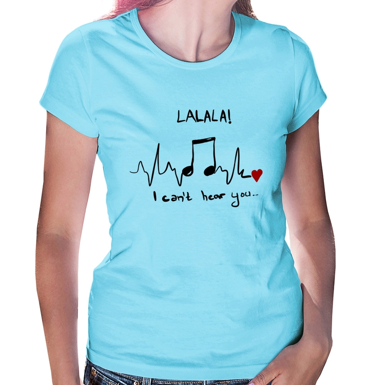 Baby Look La La Lá - Azul Bebê