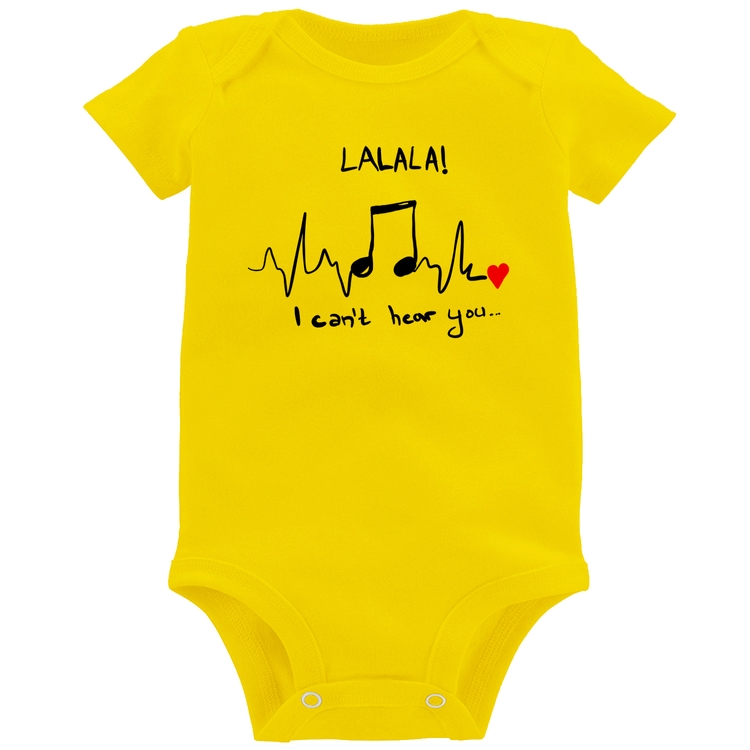 Body Bebê La La Lá - Amarelo