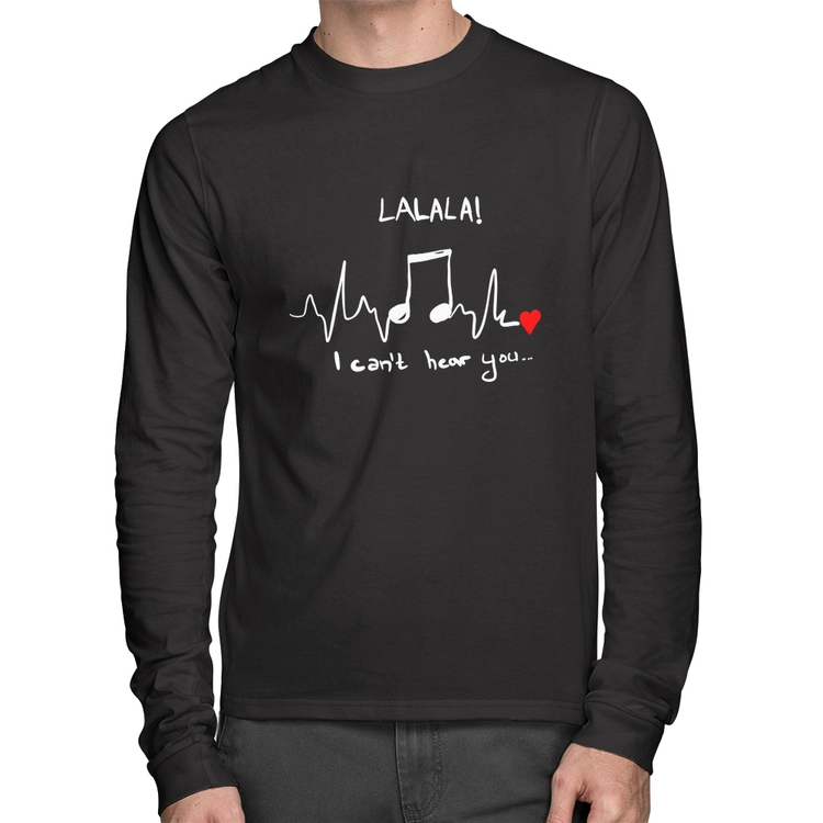 Camiseta Algodão La La Lá Manga Longa