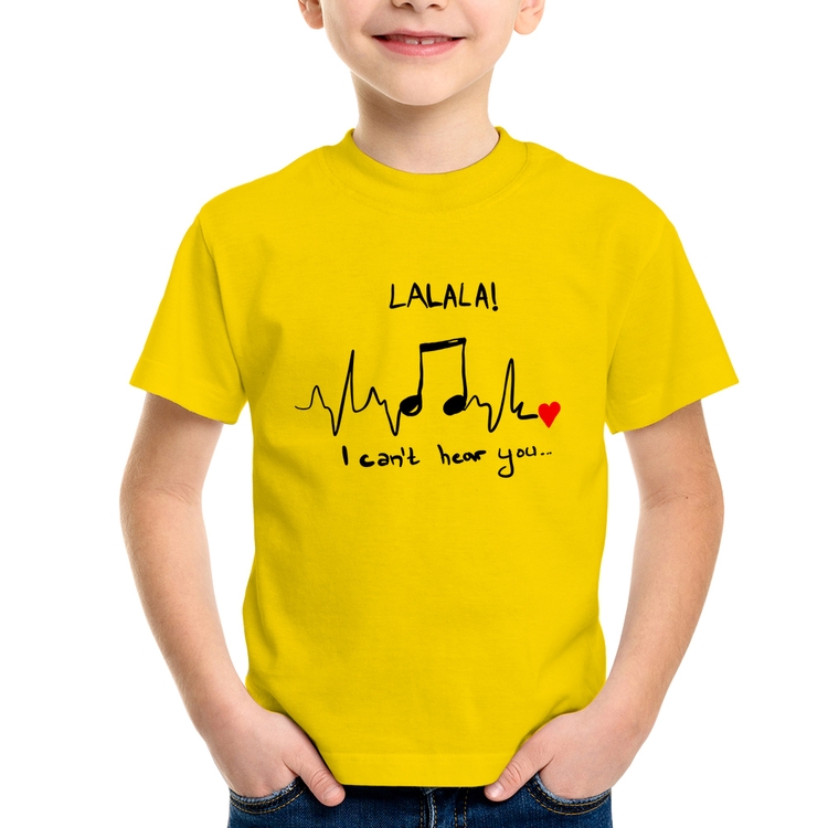 Camiseta Infantil La La Lá - Amarela
