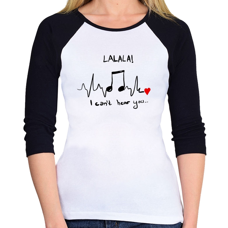 Baby Look Raglan La La Lá Manga 3/4