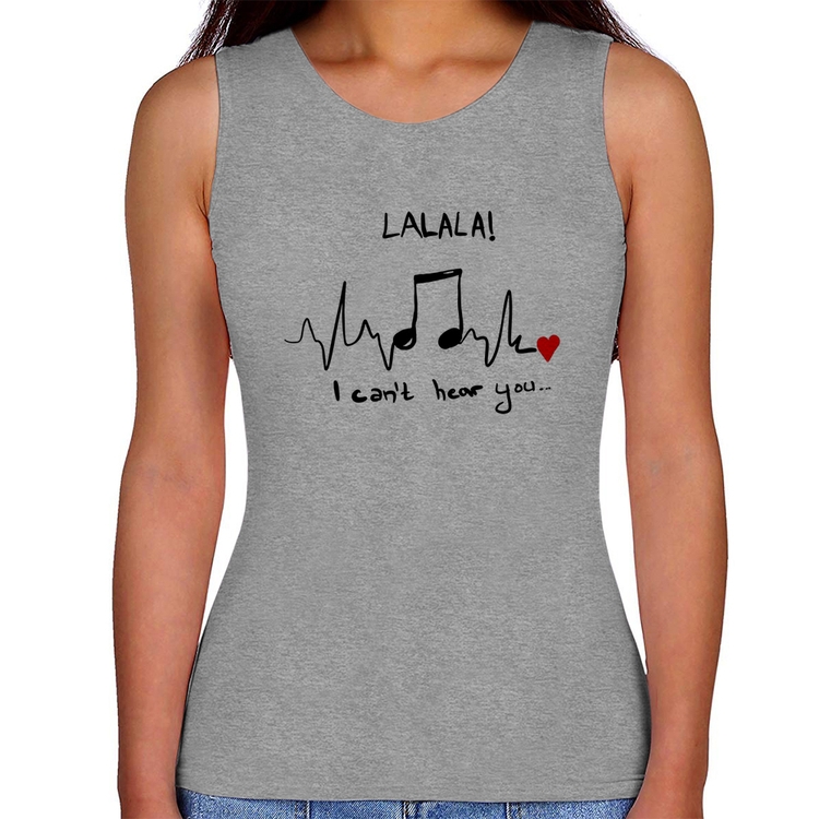 Regata Feminina La La Lá - Cinza