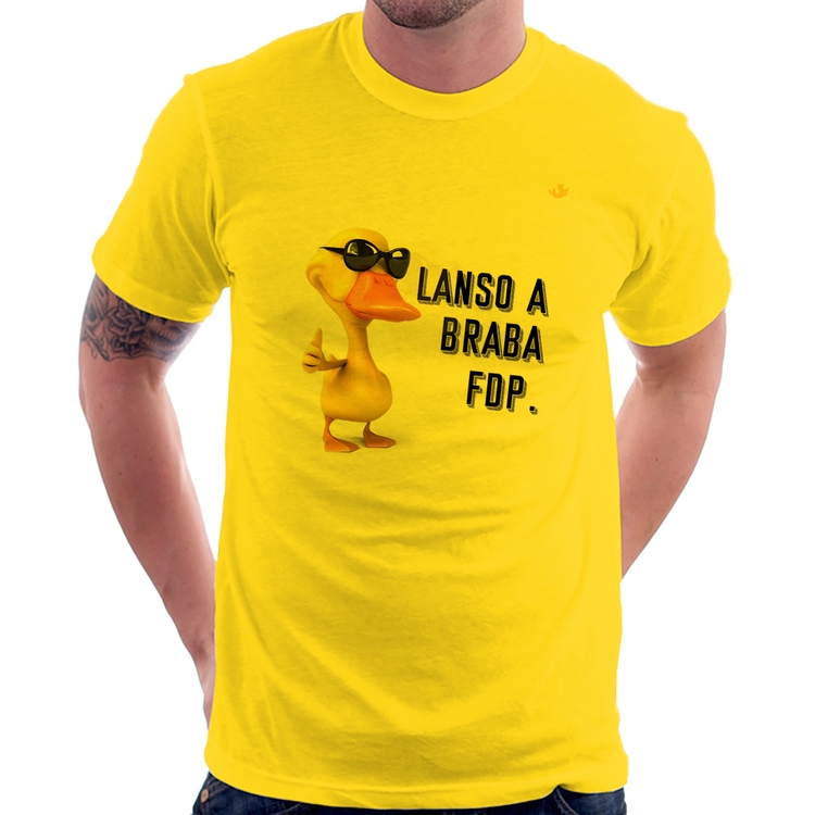 Camiseta Lanso a braba fdp - Amarela