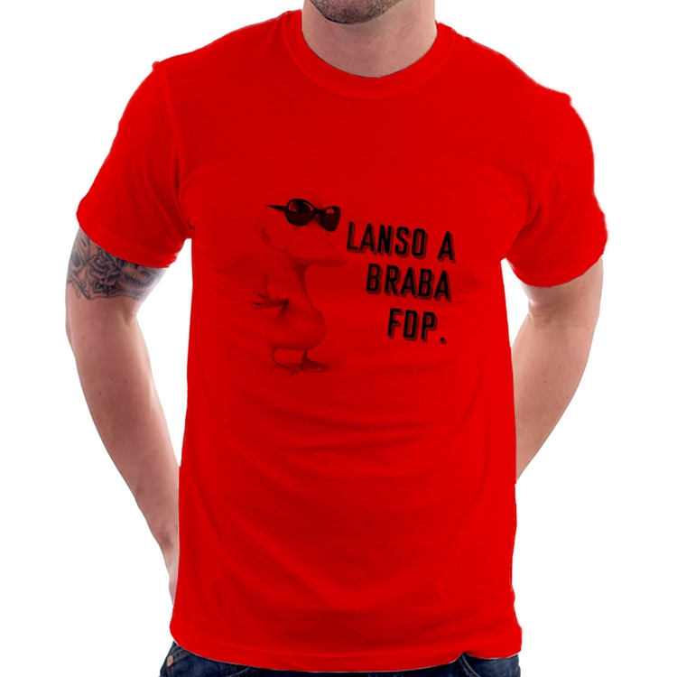Camiseta Lanso a braba fdp - Vermelha