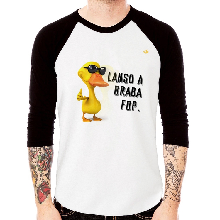 Camiseta Raglan Lanso a braba fdp Manga 3/4