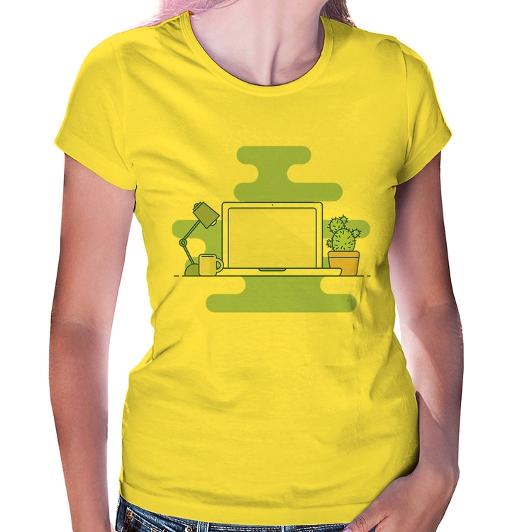 Baby Look Laptop - Amarela