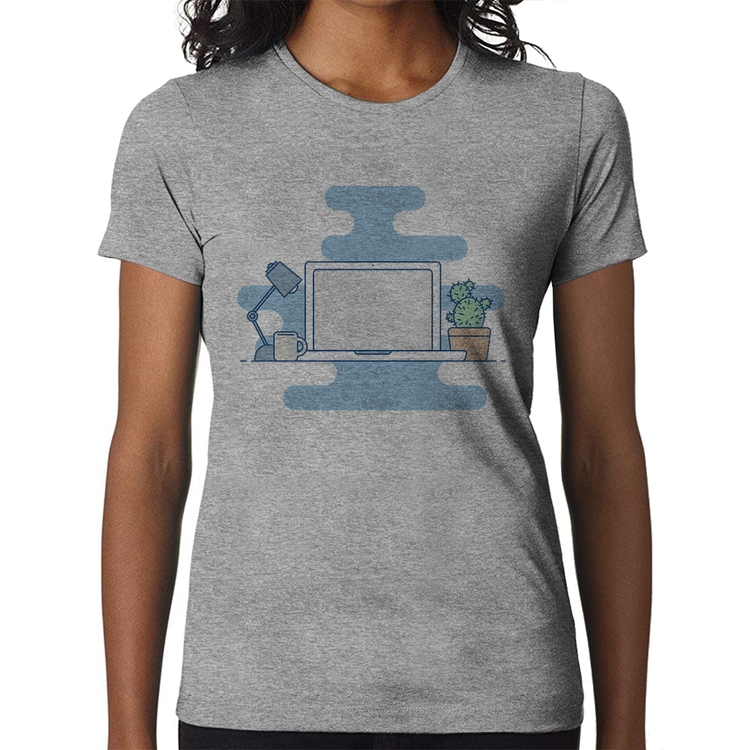 Baby Look Laptop - Cinza