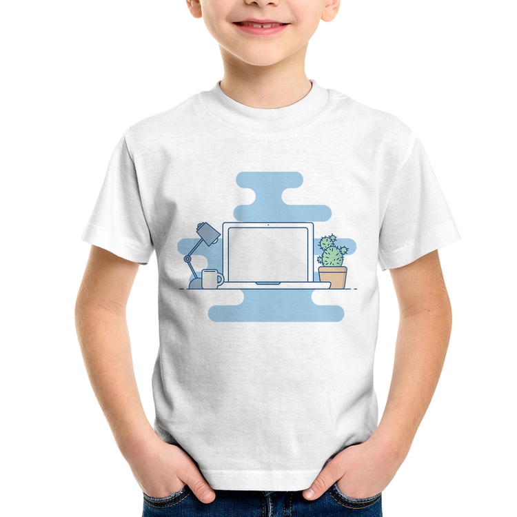 Camiseta Infantil Laptop