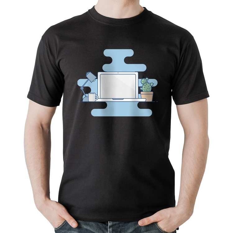 Camiseta Algodão Laptop