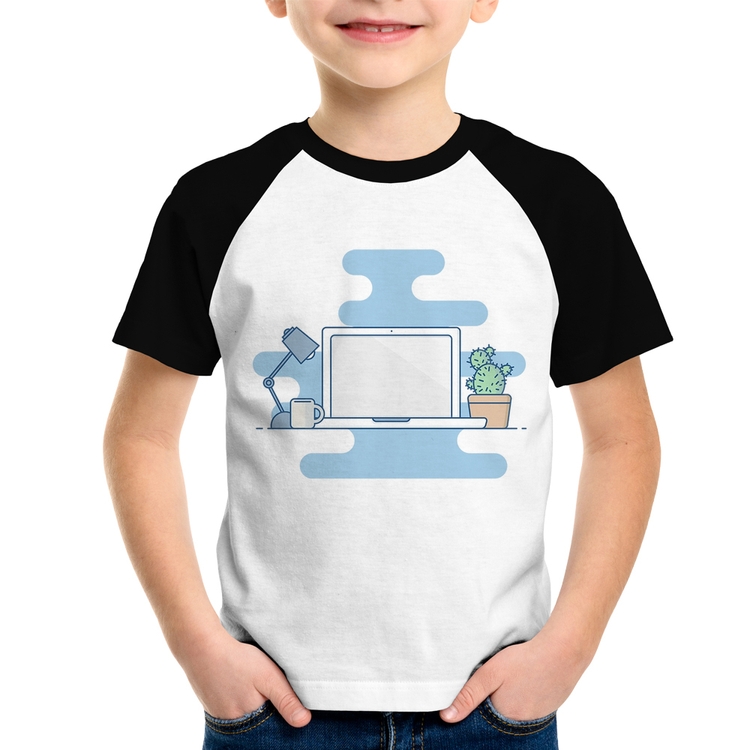Camiseta Raglan Infantil Laptop